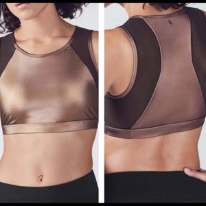 Copper high shine Fabletics bra